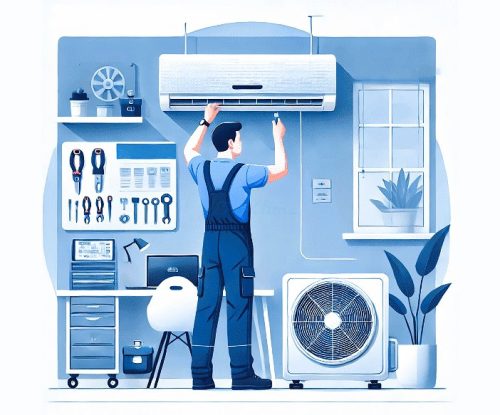 Klímaszerelés 3 méter csövezéssel, klímatartó konzollal, csavarokkal és 1 faláttöréssel Kecskemét 35 kilométeres környezetében.